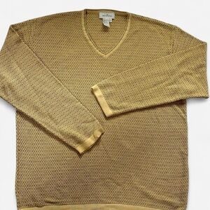Ermenegildo Zegna V-Neck Sweater in Gold